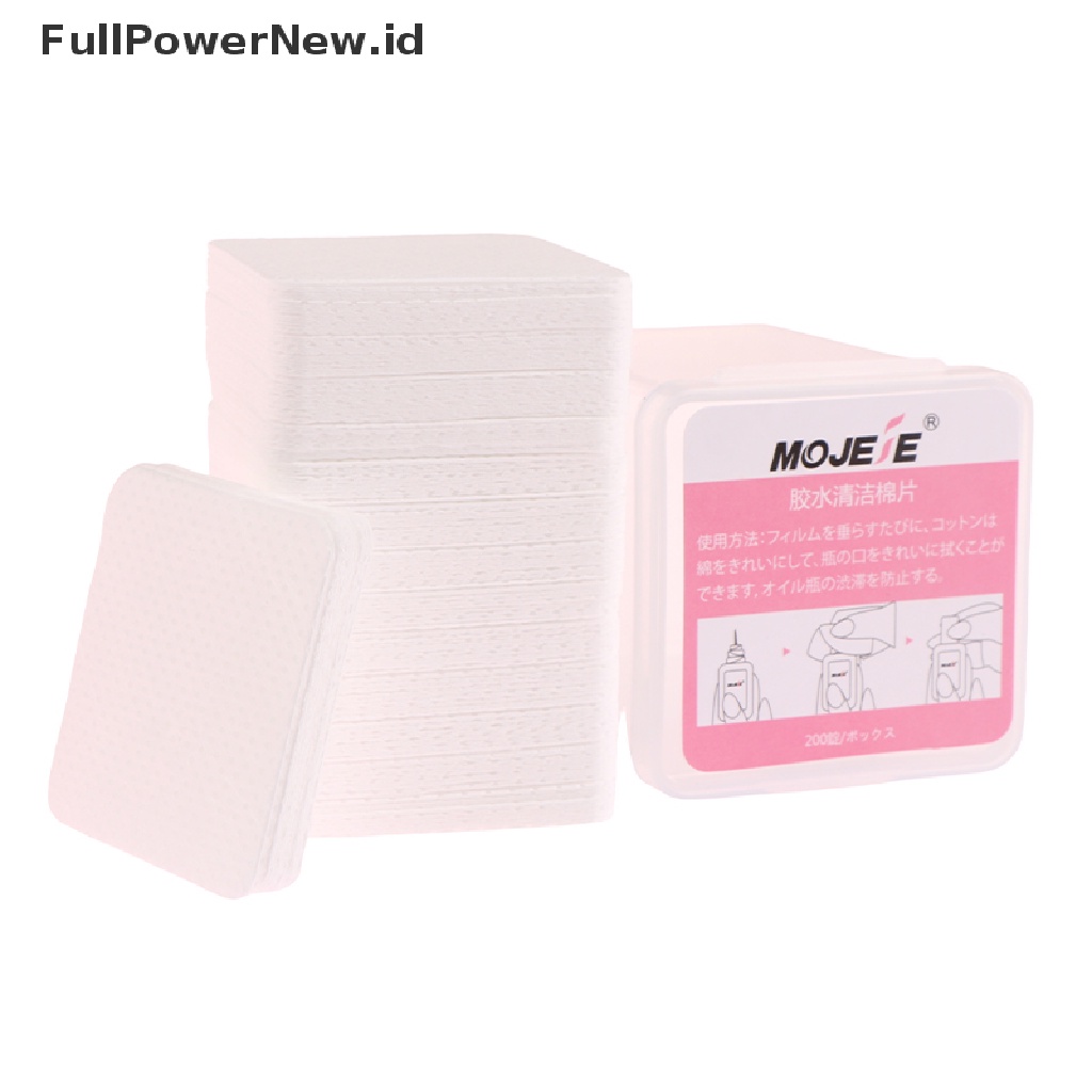 Power 200pcs Wipes Paper Cotton Eyelash Glue Remover Lap Mulut Lem Botol ID