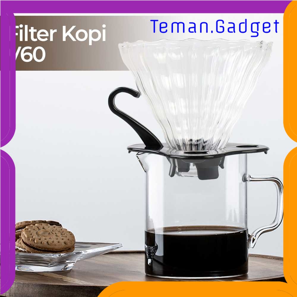 TG - DPR DUOLVQI Wadah Filter Kopi Kaca V60 Reusable Glass Coffee Dripper - SD-8106