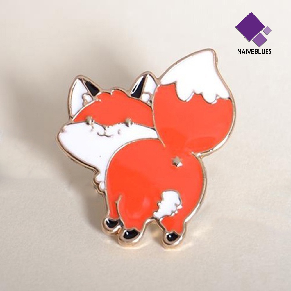 < Naiveblues > 1Pc Unisex Hewan Lucu Panda Anjing Babi Kerah Bros Pin Lencana Pin