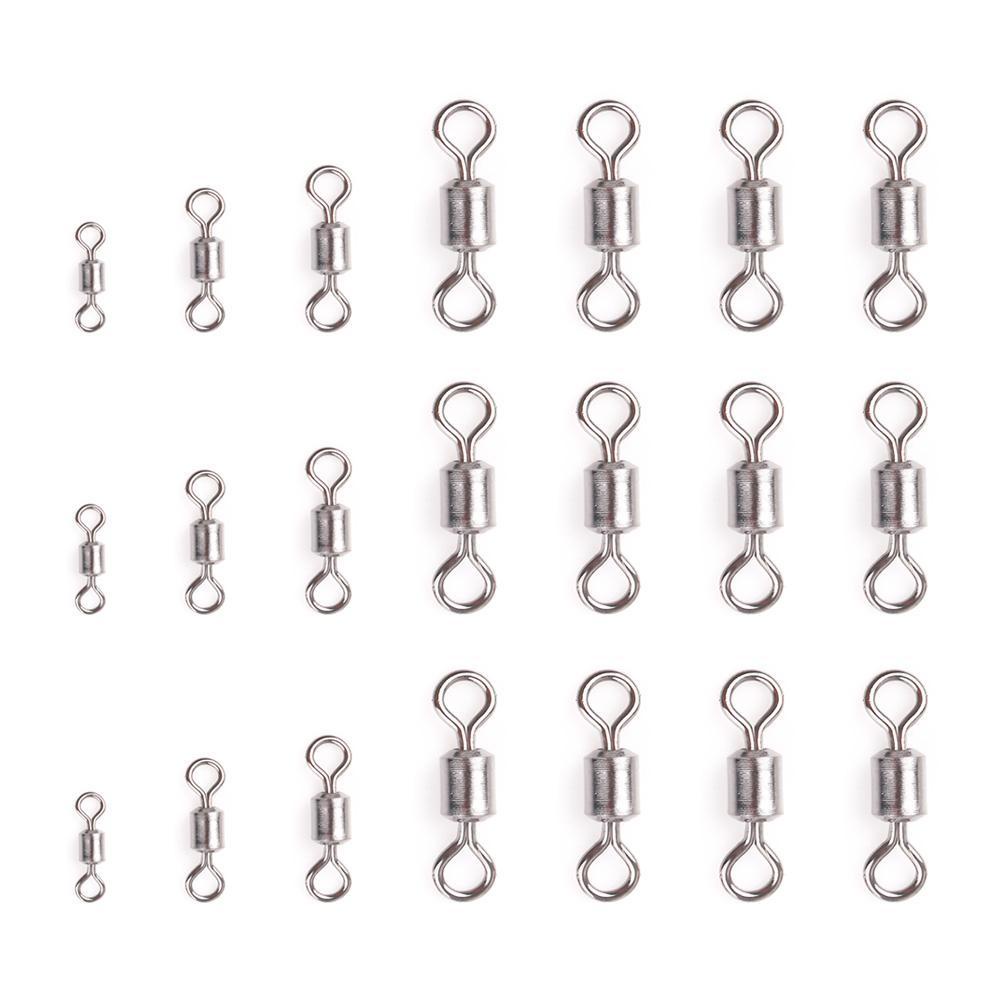 Agustinina Memancing Bergulir Putar Padat Cincin Untuk Ikan Gurame Stainless Steel Fishing Tackle Barrel Fishing Eight Shaped Ring Fishing Gear