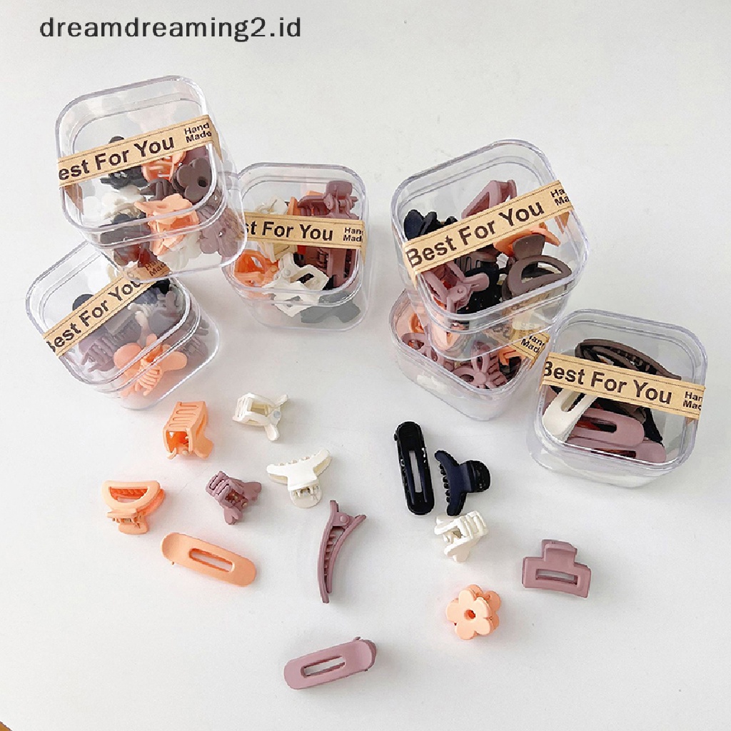 (dream) 10pcs Matte Plastik Mini Rambut Cakar Klip Bayi Insang Manis Kecil Jepit Rambut Hairgrips Barrettes Hiasan Kepala Aksesoris Fashion//