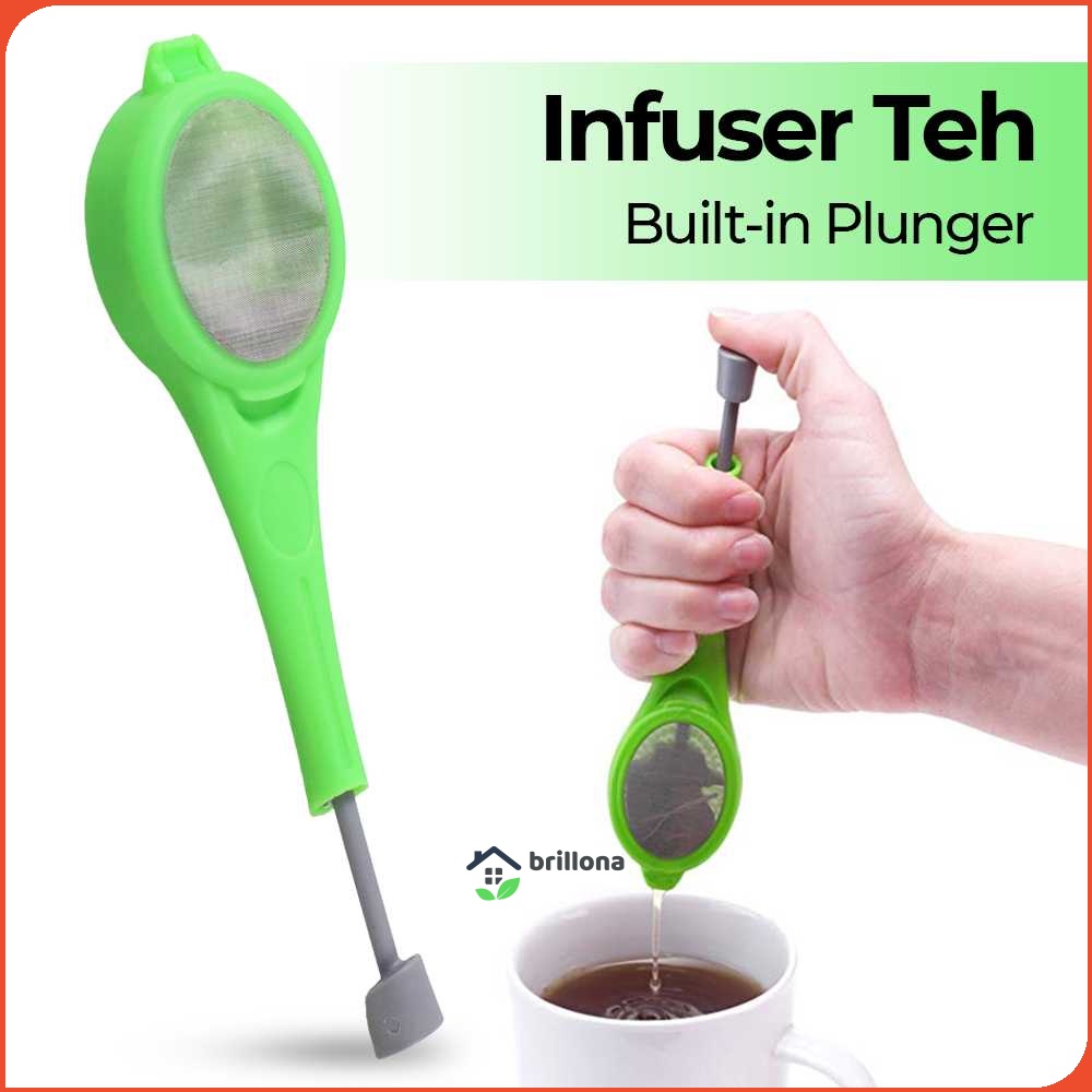 Filter Saringan Infuser Teh Built-in Plunger - 16066