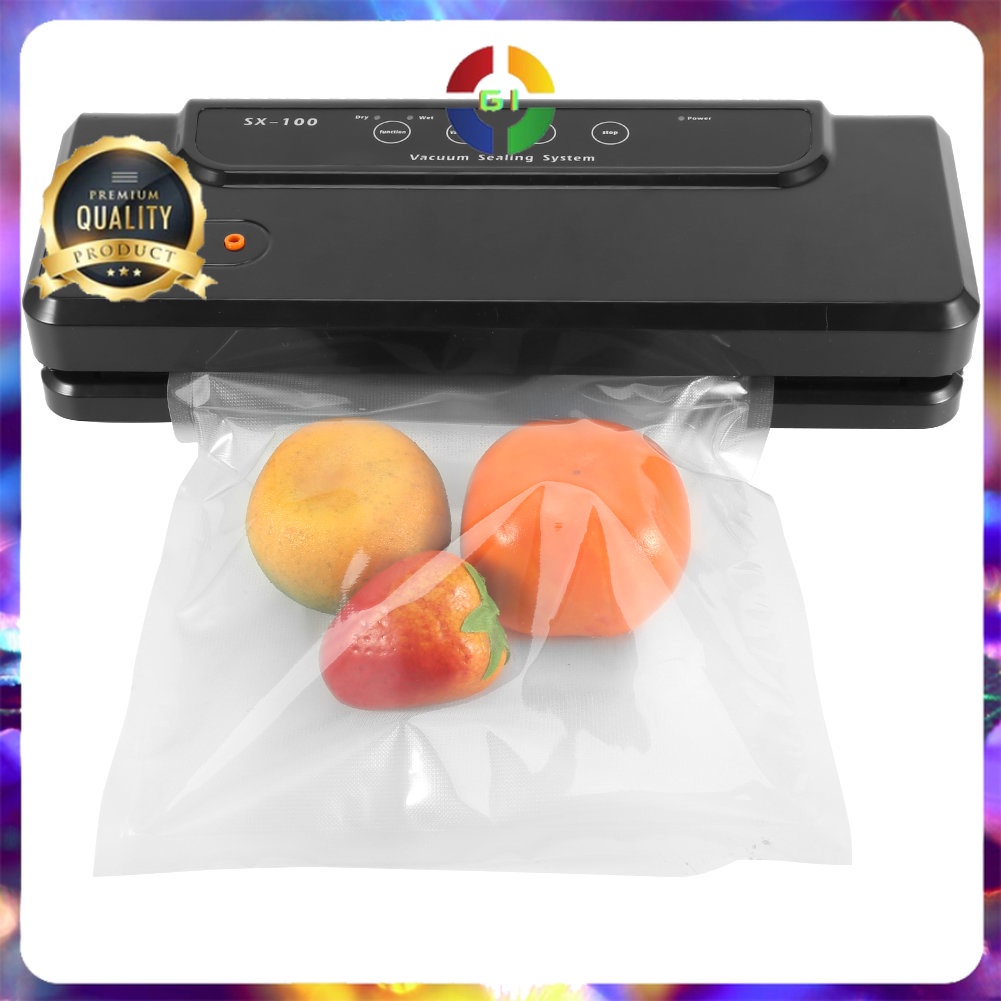 Alat Pompa Vacuum Sealer Multifungsi Black