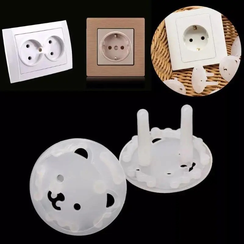 [Unggulan] 4pcs Kunci Keamanan Perlindungan Listrik Uni Eropa Beruang Soket Listrik Plug Pelindung Case Plug Penutup Putar Anak Anak Pengaman Pengaman Pengaman Steker 2 Lubang Tutup Perlindungan Pengaman