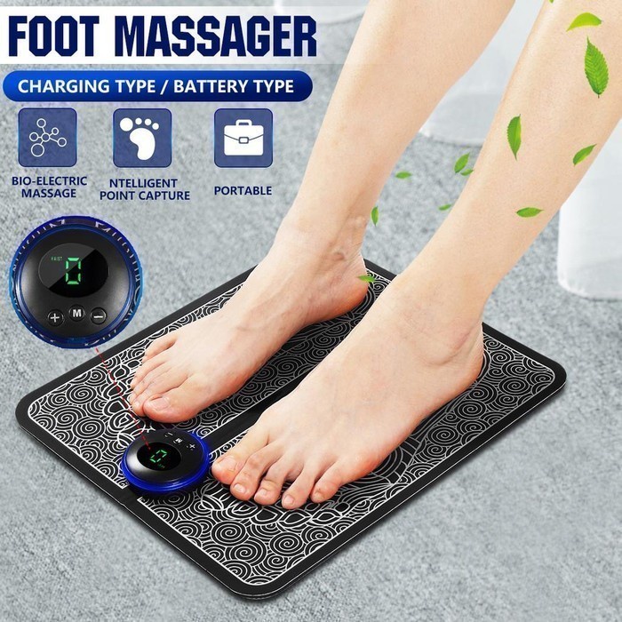 (VCM) Massager Alat Pijat Refleksi Kaki Elektrik Foot USB Charge / Alat Pijat Leher Terapi Mini Pad