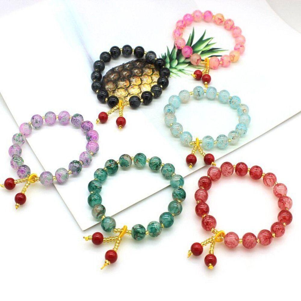 Nanas 3 Pcs Manik-Manik Kaca Gelang Fashion Wanita Aksesoris Perhiasan Hadiah Kepribadian