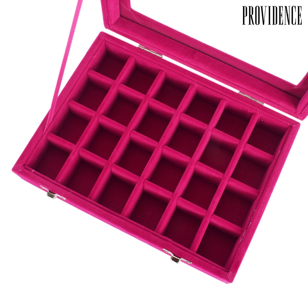 Providence Kotak Perhiasan Kapasitas Besar Tutup Transparan Daya Tahan Tinggi Multi-Kompartemen Aplikasi Lebar Hemat Ruang Akrilik Display Organizer Perlengkapan Kuku