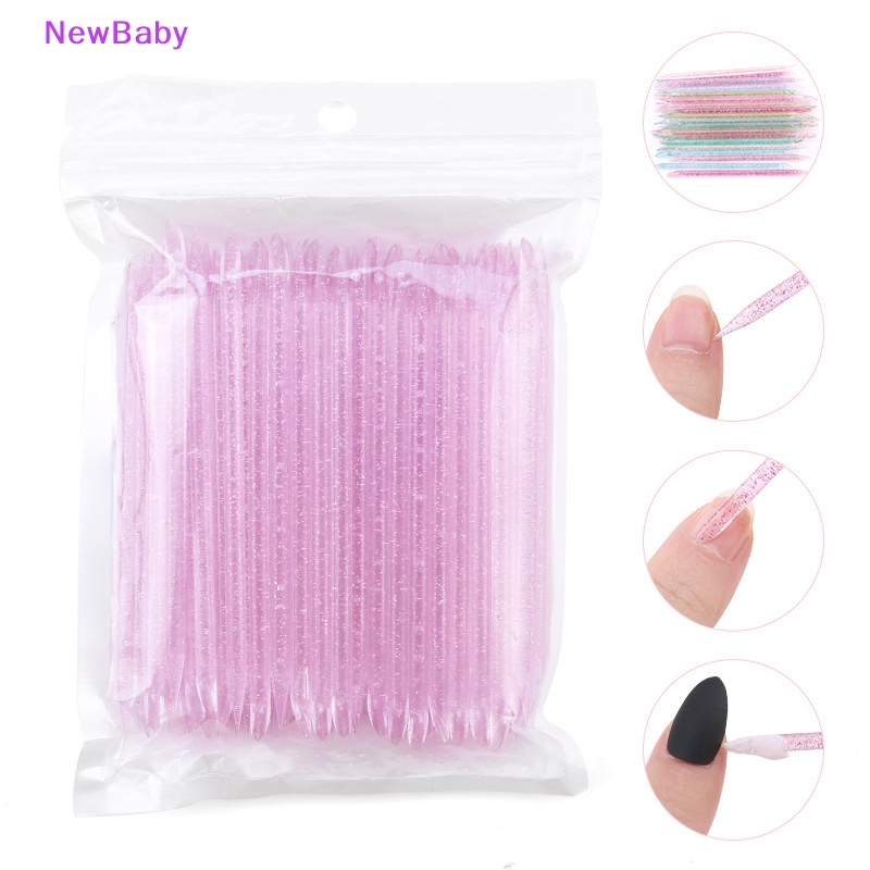 Newbaby 100Pcs Reusable Crystal Stick Kutikula Remover Alat Perawatan Kuku Manicures Tools ID