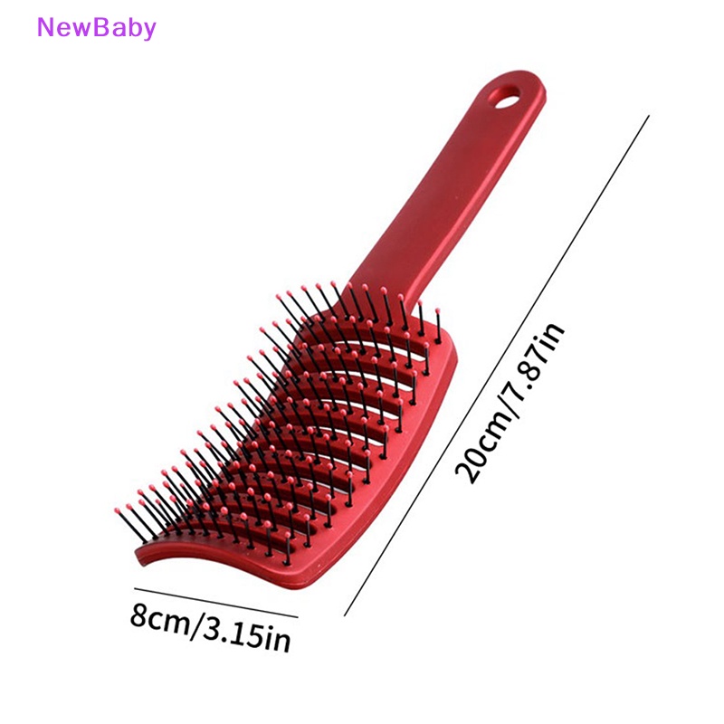 Newbaby Rambut Kulit Kepala Pijat Sisir Nilon Basah Keriting Detangle Wanita Sikat Rambut Styling Tools ID