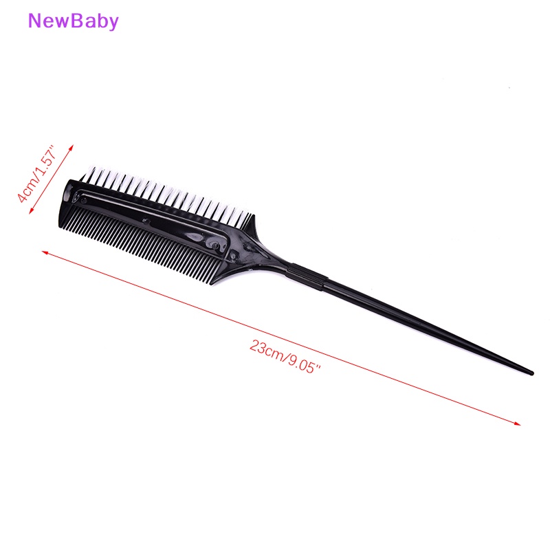 Newbaby Profesional Hairdressing Double Side Ting Combs Sikat Warna Rambut Alat Rambut ID