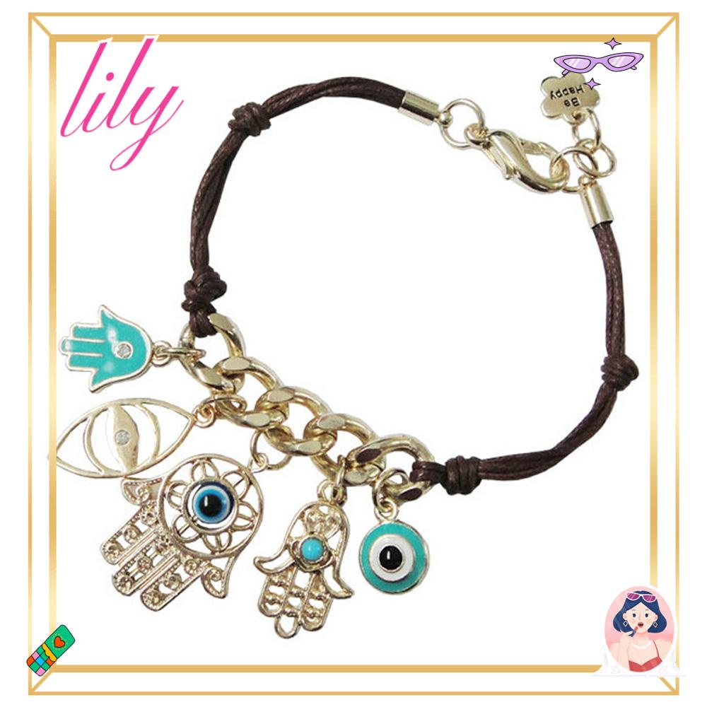 Lily Bracelet Hot Knit Link String Tangan Fatima Hamsa