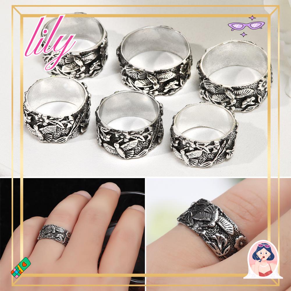 Cincin Bunga LILY Pretty Cewek Hadir Tunangan Minimalis Size 5-10 Cincin Hummingbird