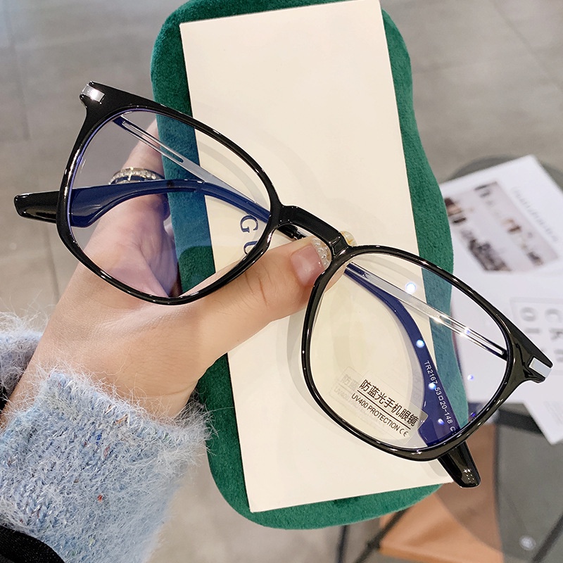 Kacamata Korea Square TR90 Anti Radiasi Lensa Tergantikan Untuk Wanita Dan Pria