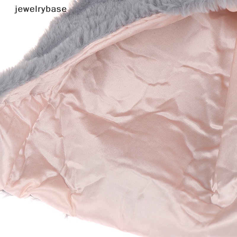 [jewelrybase] Topi Gadis Lucu Plush Rabbit Bunny Ears Hat Earflap Cap Head Warmer Perlengkapan Foto Butik