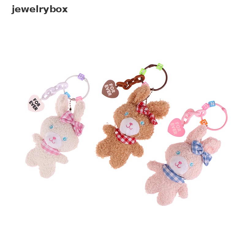 [jewelrybox] 1setcute rabbit plush doll Gantungan Kunci Mobil Liontin Paskah rabbit doll Aksesoris Butik