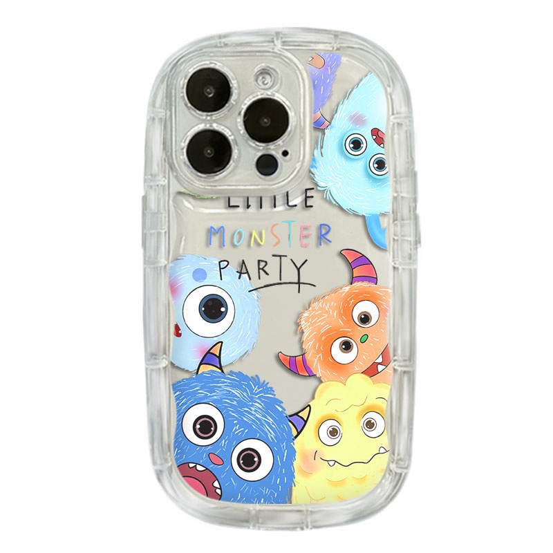 IPHONE Casing Ponsel Tahan Guncangan Kompatibel Untuk Iphone11 14 13 12 Pro XS Max X Xr7 +8 Plus Transparan Lucu Mouter Casing Lembut TPU Silikon Cover
