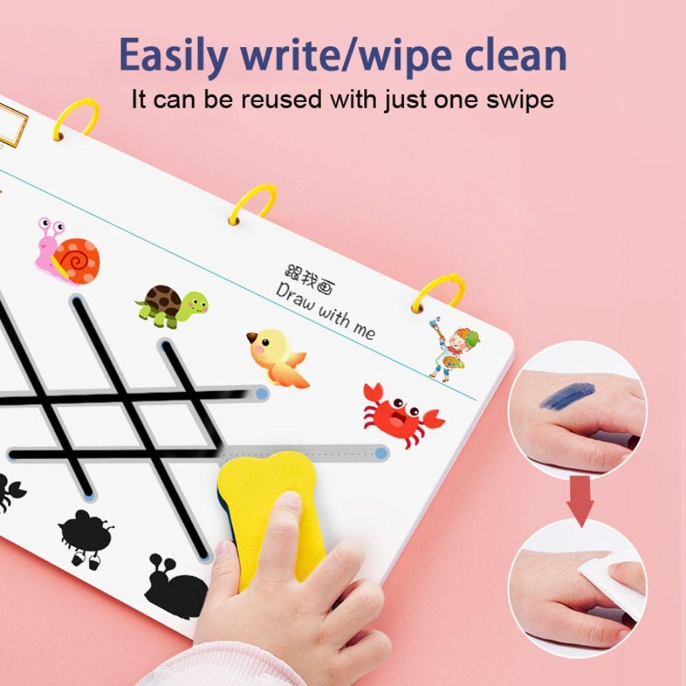 Mxbeauty Pen Control Buku Pelatihan Pencerahan Dengan Pulpen Dengan Pulpen Gambar Pendidikan Balita Belajar Mainan Perkenalan Buku Ajar Jiplak Buku Kerja Set