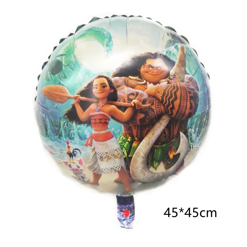 10 Pcs 5 Pcs Disney Movie Moana Action Figure Balon Foil Moana Baby Doll Aluminium Film Balon Festival Ulang Tahun