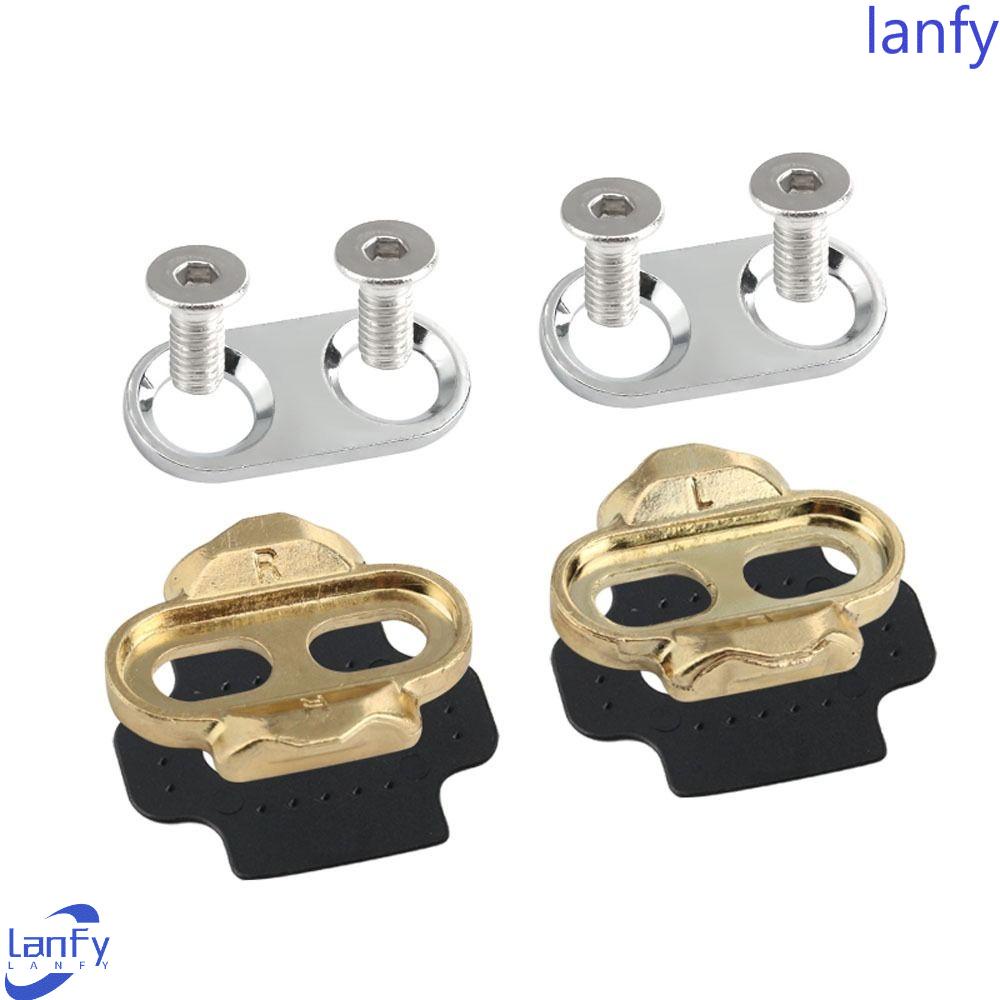 Lanfy Pedal Sepeda Cleat Riding MTB Cycling Parts Cycling Lock Pedal Cleats Locking Plate Riding Shoes Splint Set Tabs Kunci Pedal Sepeda