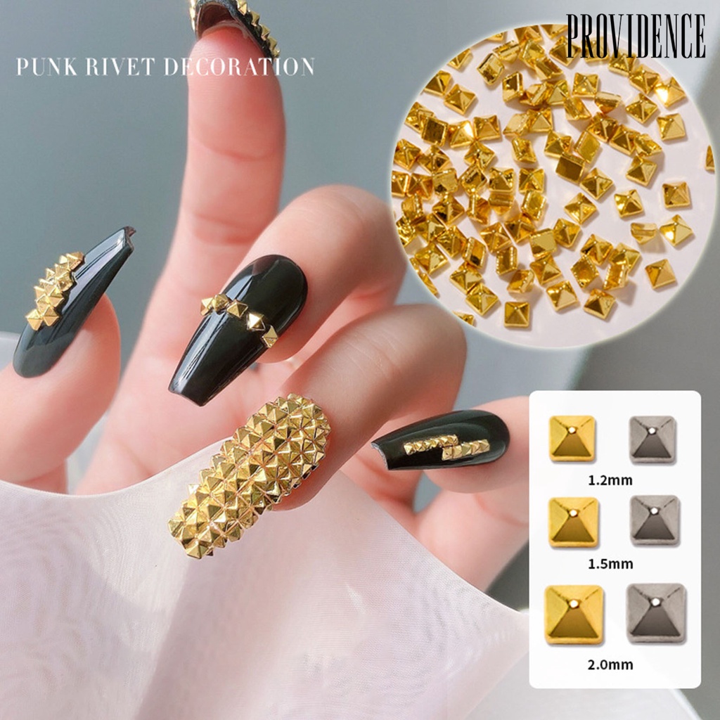 Providence 200Pcs/Set Nail Rivet Glitter 3D Efek Tidak Luntur Rivet Metal Seni Dekorasi Jalan Punk Pesona Untuk Manicure