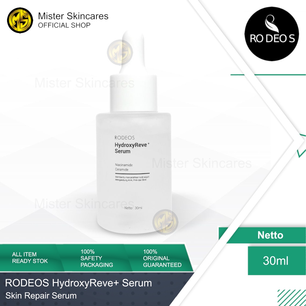 Rodeos HydoxyReve+ Serum 30ml - Skin Repair Serum Efektif Mencerahkan Kulit Wajah - For All Skin Type