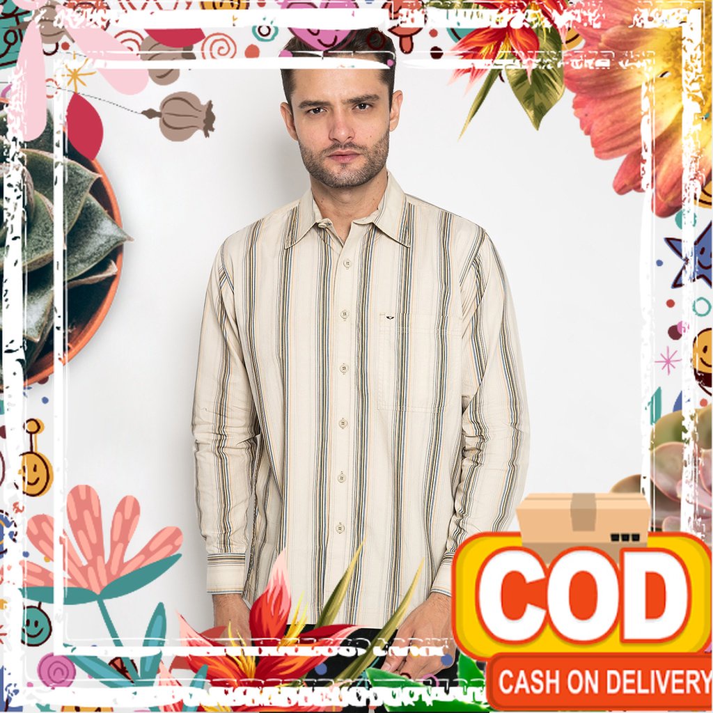 LGS - Kemeja Casual Pria - Lengan Panjang - Motif Salur - LSH.280.W11.602.7C L/S/ Keren 2
