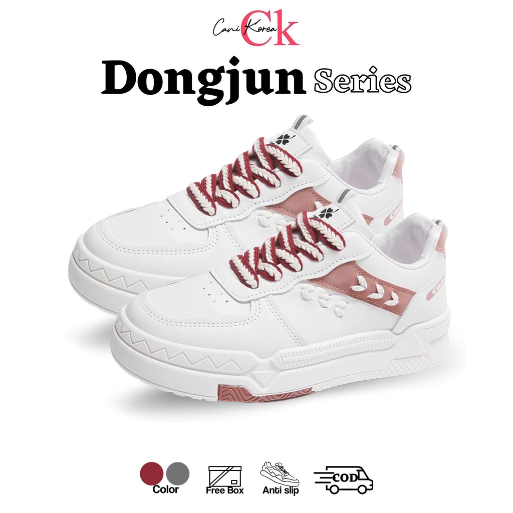 CaniKorea &quot;FREE BOX&quot; (Size 37 - 41) Dongjun Sepatu Sneakers Wanita Kasual Fashion Korea Import 9211