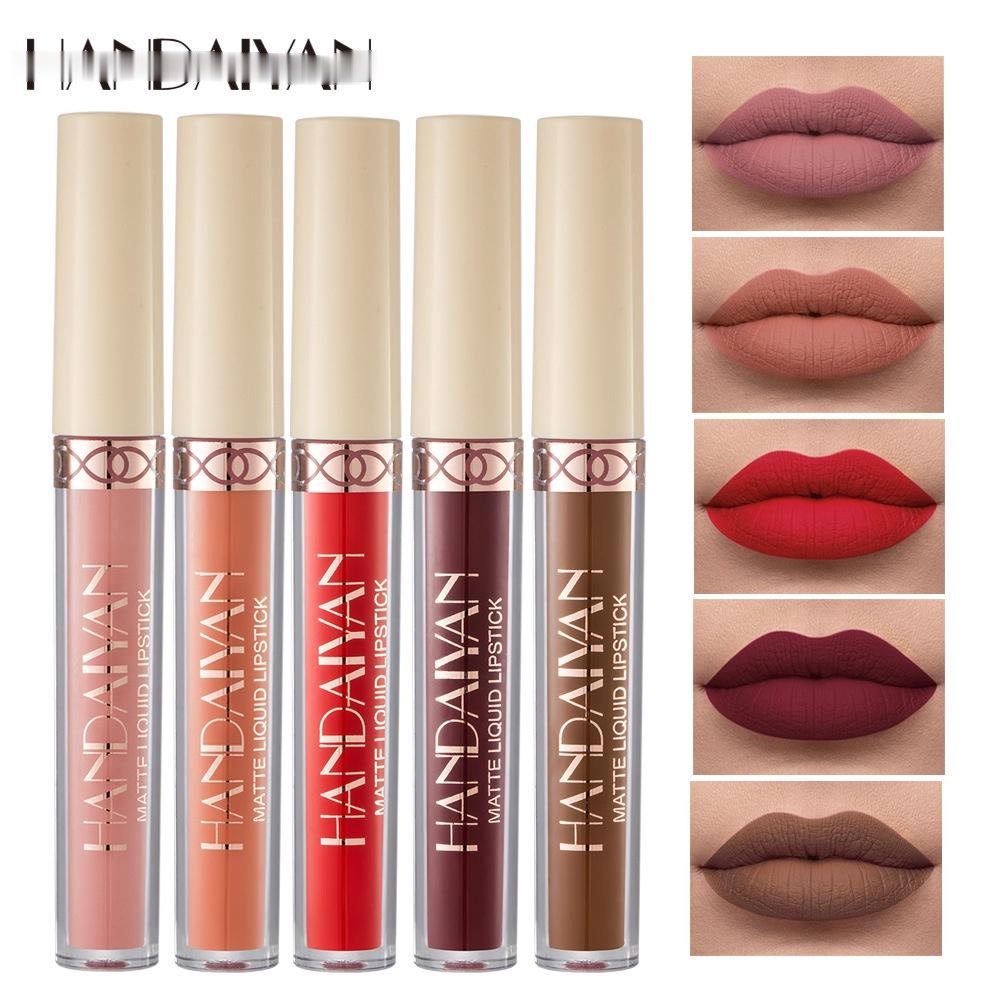 Matte Beludru 12-Warna Lip Gloss Lipstik Cair Dukungan Glasir