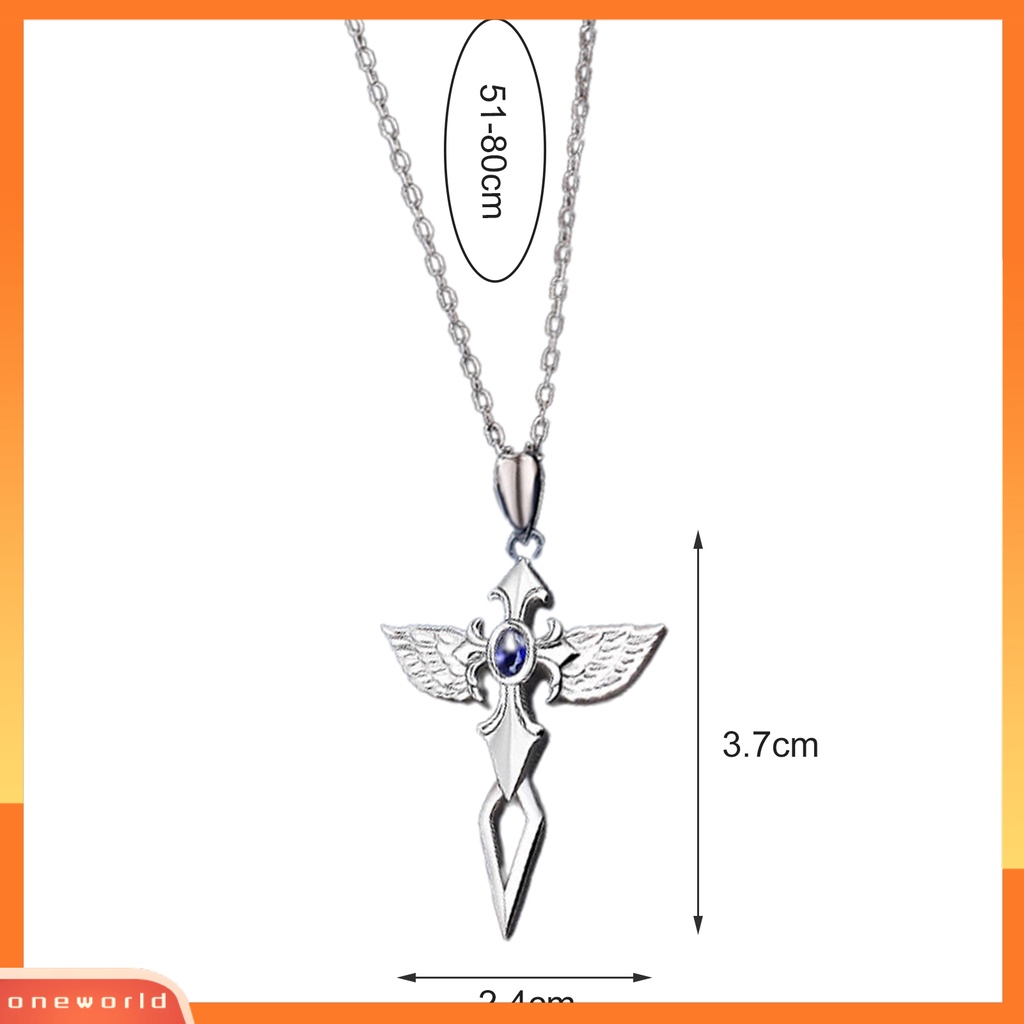 [EONE] Pria Choker Berlian Imitasi Bertatahkan Pakaian Yang Nyaman Mengkilap Gloss Ringan Indah Aksesoris Pakaian Daily Dress Up Liontin Klavikula Rantai Punk Kalung Fashion Perhiasan