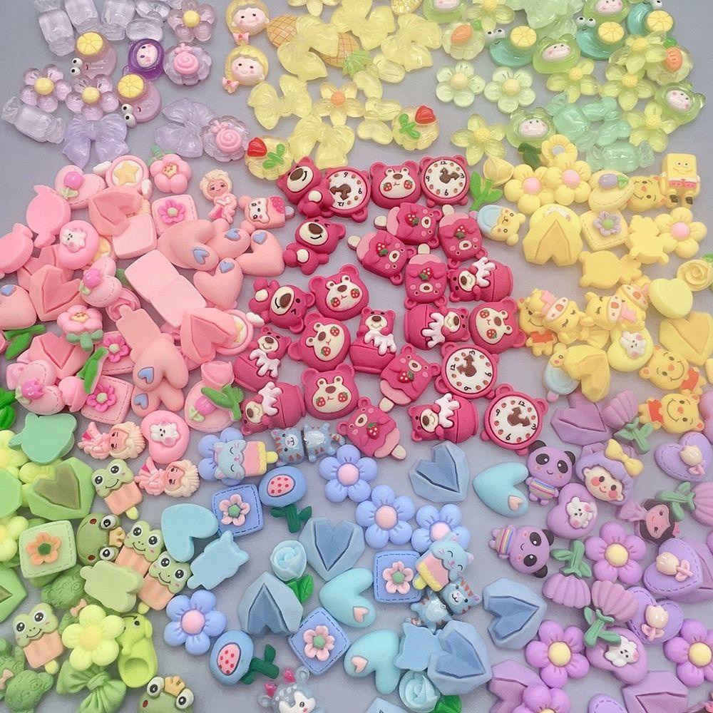 Lanfy Diy Resin Patch Mainan Gadis Lucu Anak Hadiah Resin Dilapisi Ponsel Case Aksesoris Perhiasan Aksesoris Diy Membuat Bahan Buatan Tangan Diy Scrapbooking Ponsel Shell Patch