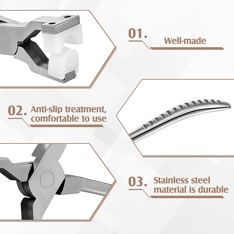 2pcs Ring Making Kit Rantai Hidung Tang Tekuk Dan Pembungkus Alat Logam Stainless Steel Ring Bender Ring Bending Tool