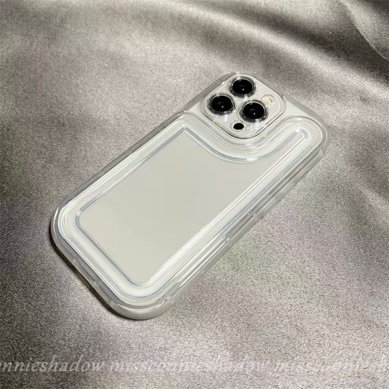 IPHONE Shockproof Bumper Soft Tpu Phone Case Kompatibel Untuk Iphone7 8plus11 12 14 13 Pro MAX XR 7plus X XS MAX SE 2020 Mewah Simple Clear Penebalan Shock Resistant Cover