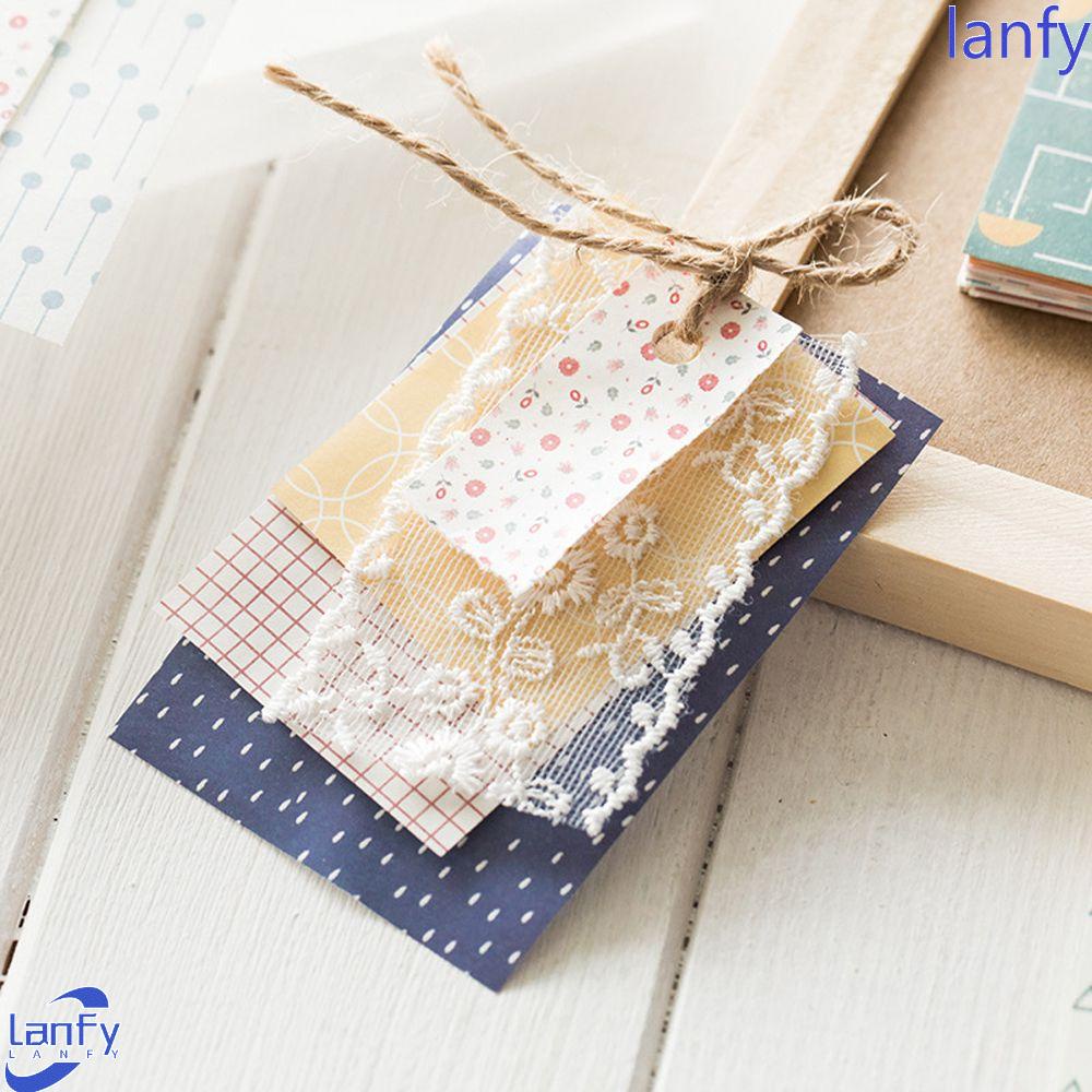Lanfy Bahan Kertas Note Paper Warna-Warni Perlengkapan Kantor Diary Dekorasi Scrapbooking Stiker Alat Tulis Stiker DIY Perlengkapan DIY Craft Dekoratif Decals Scrapbooking Kertas Hias
