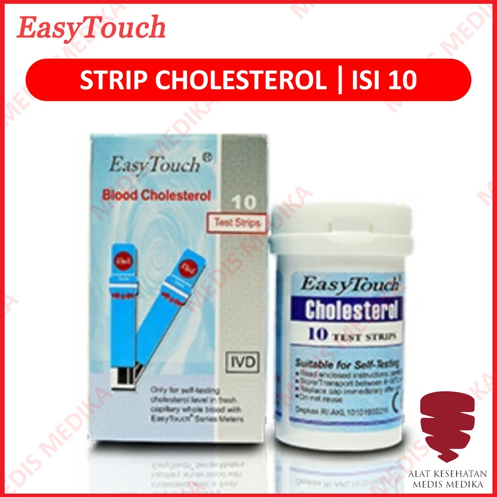 Strip Easy Touch Cholesterol Kolesterol Isi 10 Refill Murah Cocok untuk Alat GCU EasyTouch Kolestrol