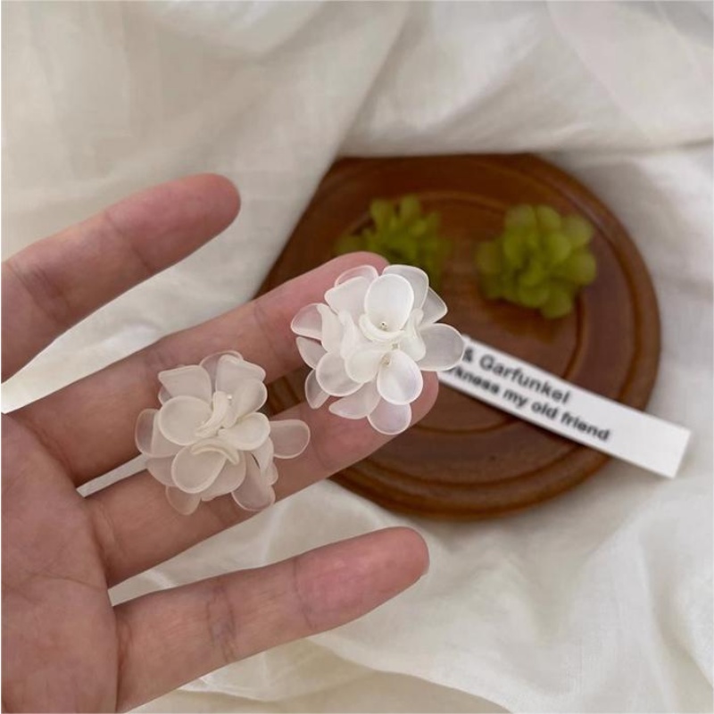 Anting Bunga Akrilik Fashion Korea INS Style Earrings Sen Series Anting Kelopak
