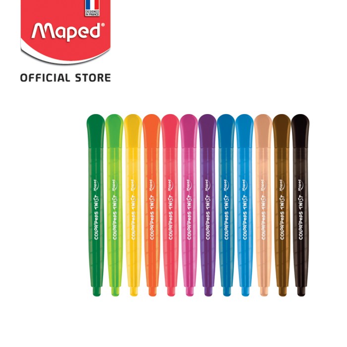 

Maped Twistable Crayon set 12 - Zip Bag