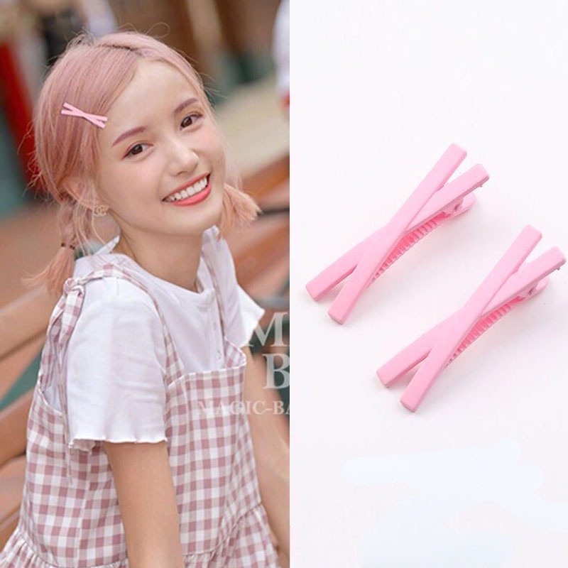 Jepit Rambut Klip Wanita Fashion Korea Matte Warna Warni Jepitan Lucu Hairpin