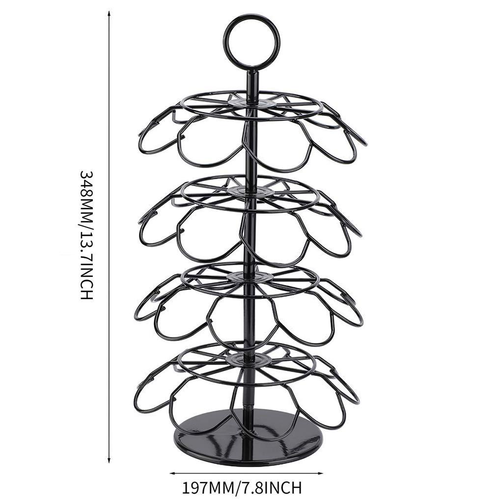 Kapsul Kopi 36buah Holder 4 9 Alur Capsule Coffee Display Rak Kapsul Lapisan Alas Cascading Dengan Rotating Stabil Storage for Coffee Capsule Storage