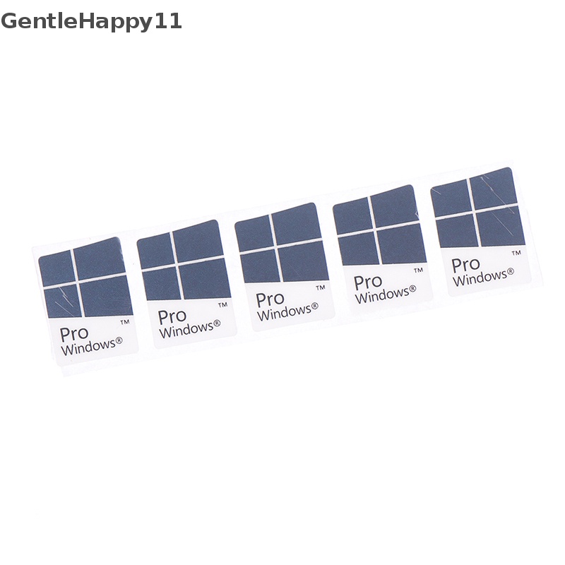 Gentlehappy 5pcs Biru Notebook Komputer Desktop Windows10 Stiker WIN10 PRO Label id