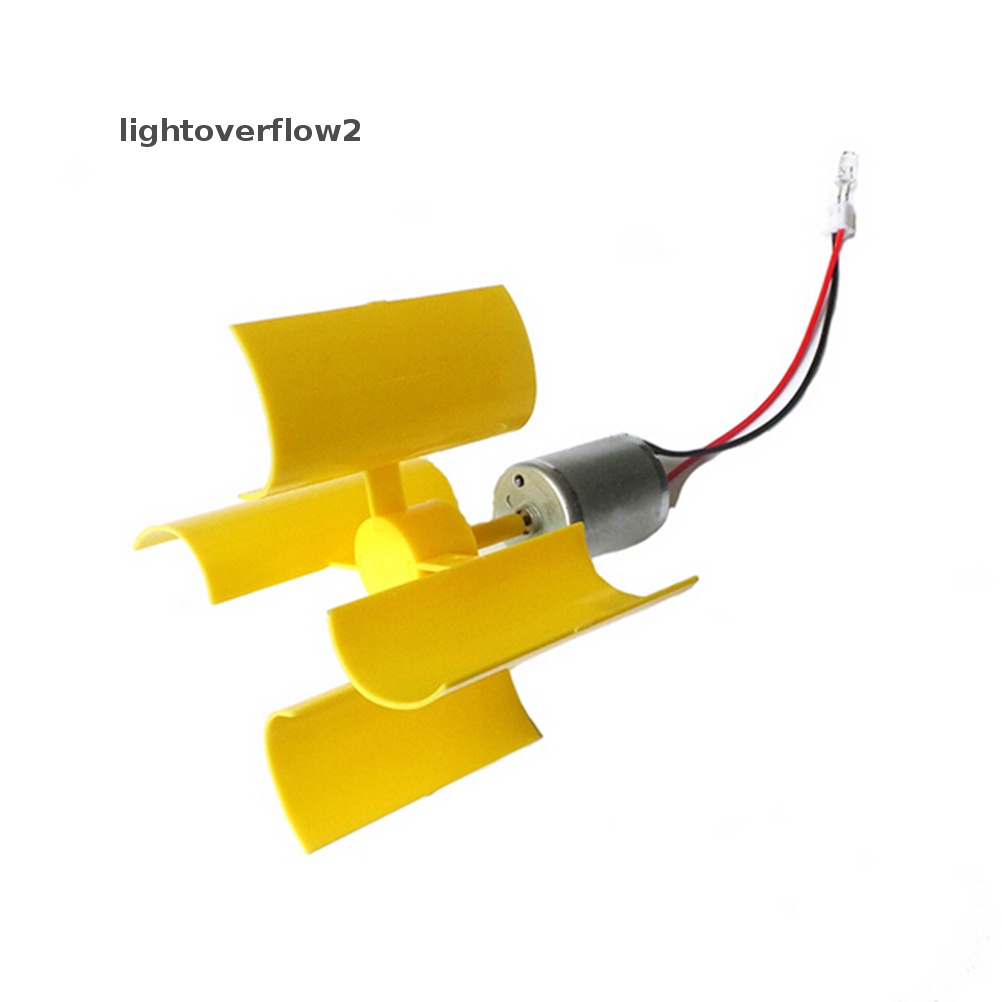 [lightoverflow2] Diy Mini Motor Dc Vertikal Micro Wind Turbin Blades Generator Set Kit [ID]