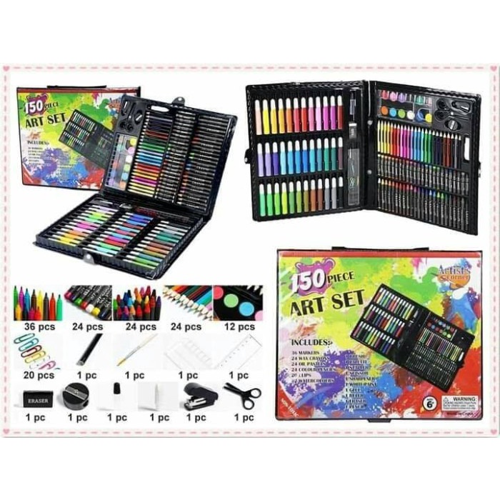 Pensil Warna Art Set Full Crayon 150 Pcs Anak Alat Seni Lukis Gambar