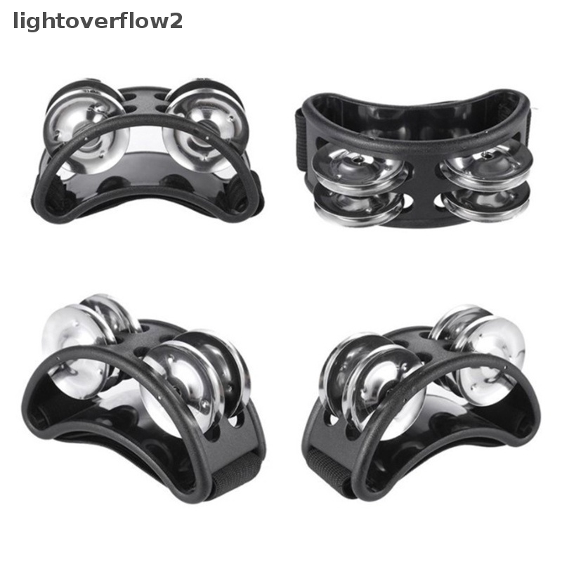 [lightoverflow2] Kaki Tambourine Alat Musik Perkusi Kaki Drum Foot Shaker Alat Musik Untuk Penyanyi Pemutar Gitar KTV Pesta [ID]