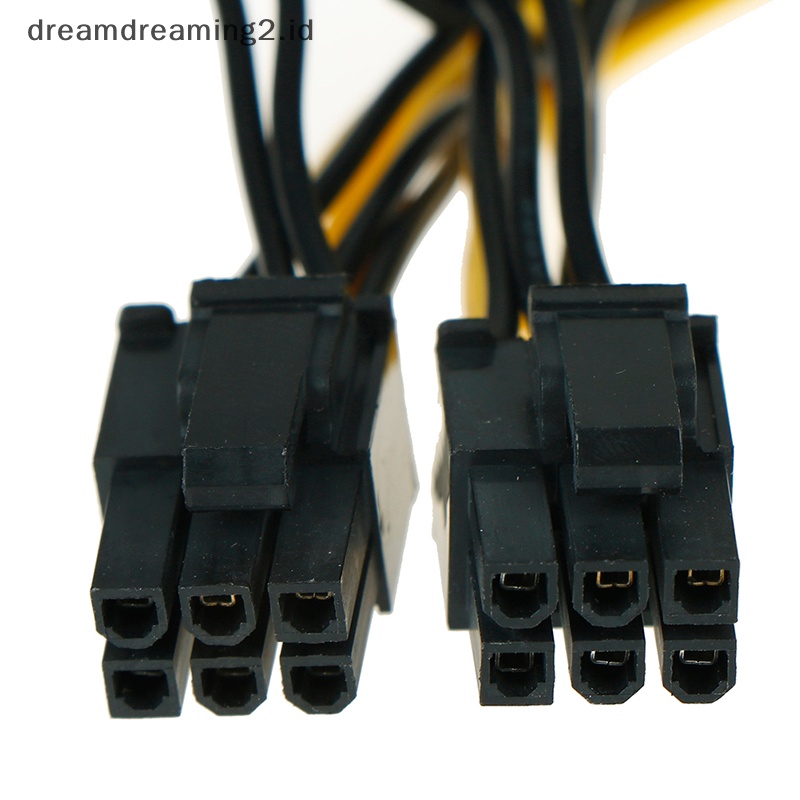 (drea) Gpu PCI-E 8Pin Untuk Double PCI-E PCI Express 8Pin (6Pin+2Pin) Splitter Kabel Power//