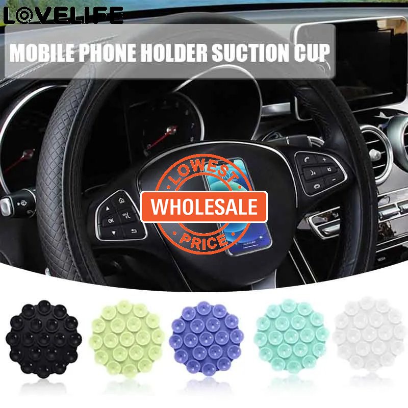 [Harga Grosir] Perekat Silicone Sucker Pad Phone Case Suction Cup Dashboard Mobil Melingkar Stiker Ponsel Suction Cup Untuk Ponsel Sucker Cup Mat Handphone Dinding Holder