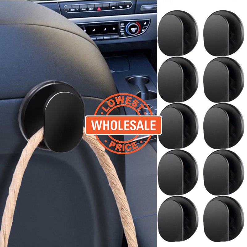 [Grosir] Car Hidden Circular Hook Multifungsi Mobil Mini Penyimpanan Kait Universal Rumah Perekat Diri Dinding Gantungan Hook Mobil Penyimpanan Organizer Pengikat Klip
