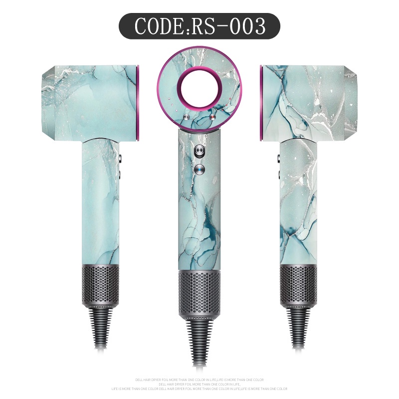 Stiker Universal Tahan Air Minyak FLORAL Untuk Dyson Hair Dryer Sticker Dyson Hair Dryer Film Shell Cover Pelindung Pengering Rambut Film Pelindung