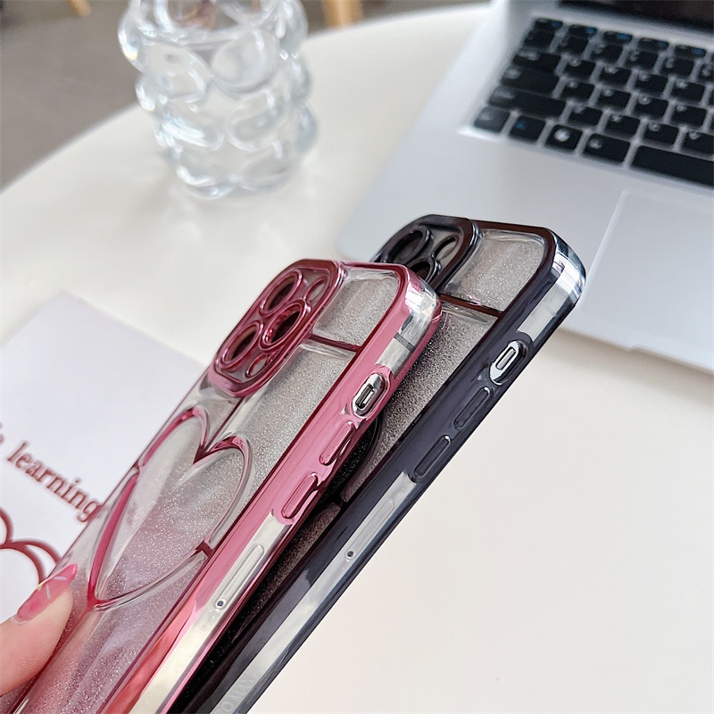 IPHONE Electroplating 6D Dengan Perawatan Hebat Casing Ponsel Iphone11 12 13 14 Pro Max14 Plus Sarung Case Shockproof