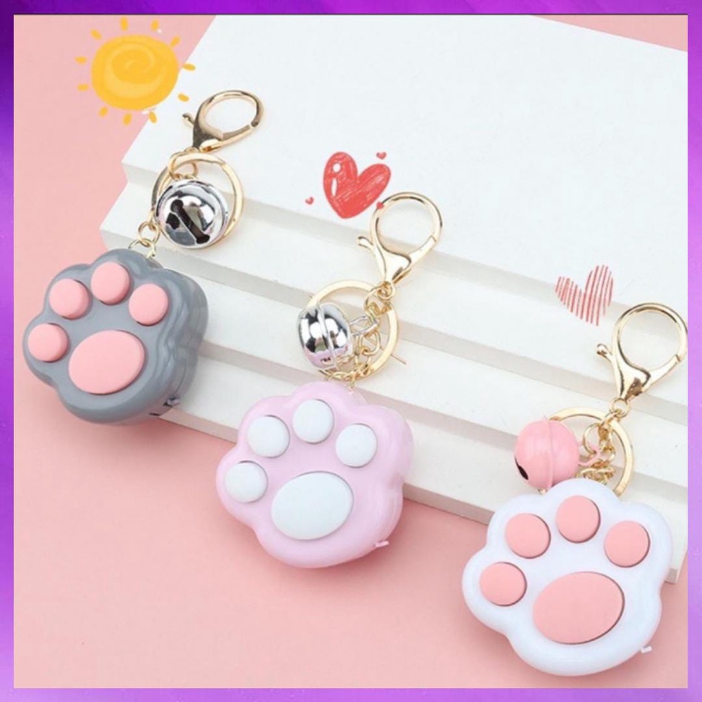 Mainan Fidget Musik Mini Anak-anak Fidget Toy Lovely Portable Funny Cat Paw Push Fidget Game Keychai