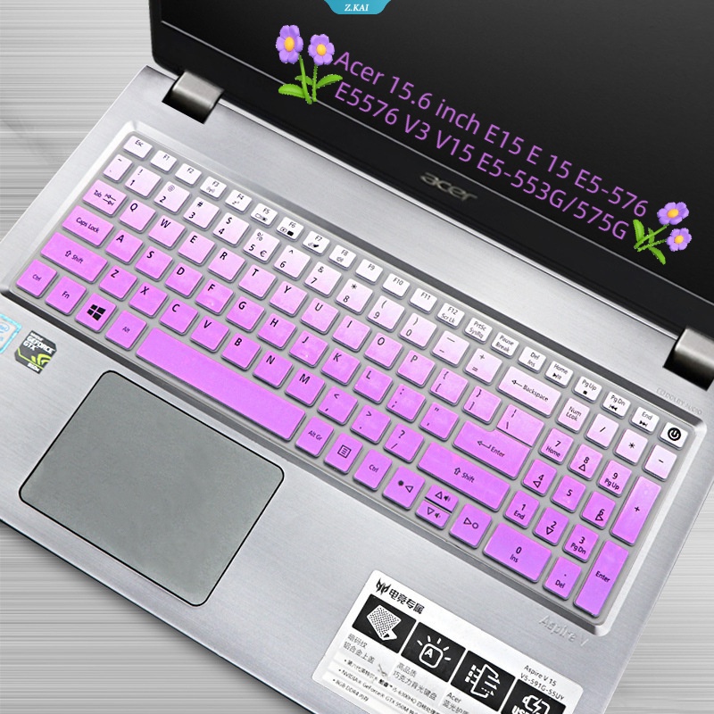 Cover Keyboard Komputer Untuk Model Acer 15.6 Inch E15 E 15 E5-576 E5576 V3 V15 E5-553G/575G Warna Solid Silikon Tahan Air Pelindung Kulit Keyboard Laptop Penutup Debu [ZK]