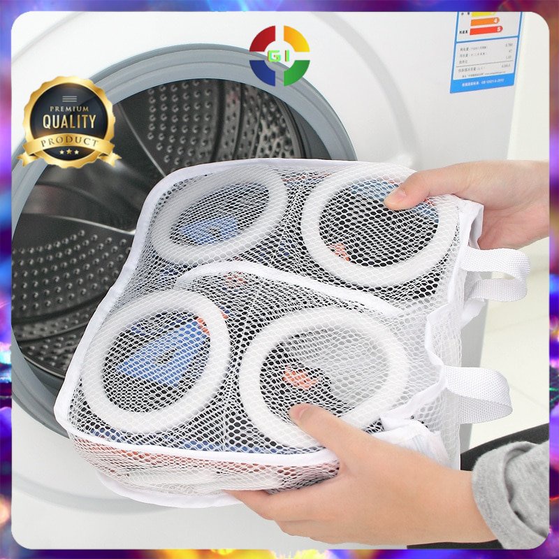 Kantong Mesin Cuci Laundry Shoes Washing Mesh Bag White